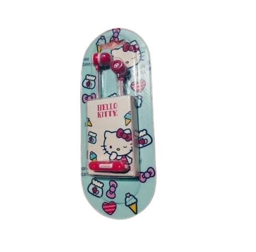AUDíFONO EXTRA BASS HELLO KITY TCA0238, 3.5MM, COLOR FUCSIA/BLANCO