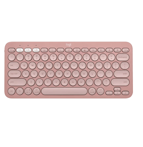 TECLADO LOGITECH PEBBLE 2 K380S, BLUETOOTH, COLOR ROSADO