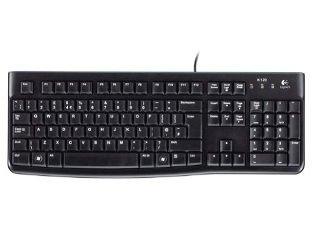 TECLADO LOGITECH K120,USB, COLOR NEGRO