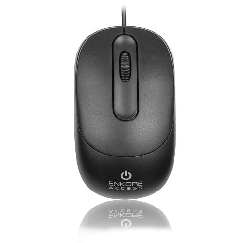MOUSE ÓPTICO ENKORE EKM134, USB, NEGRO
